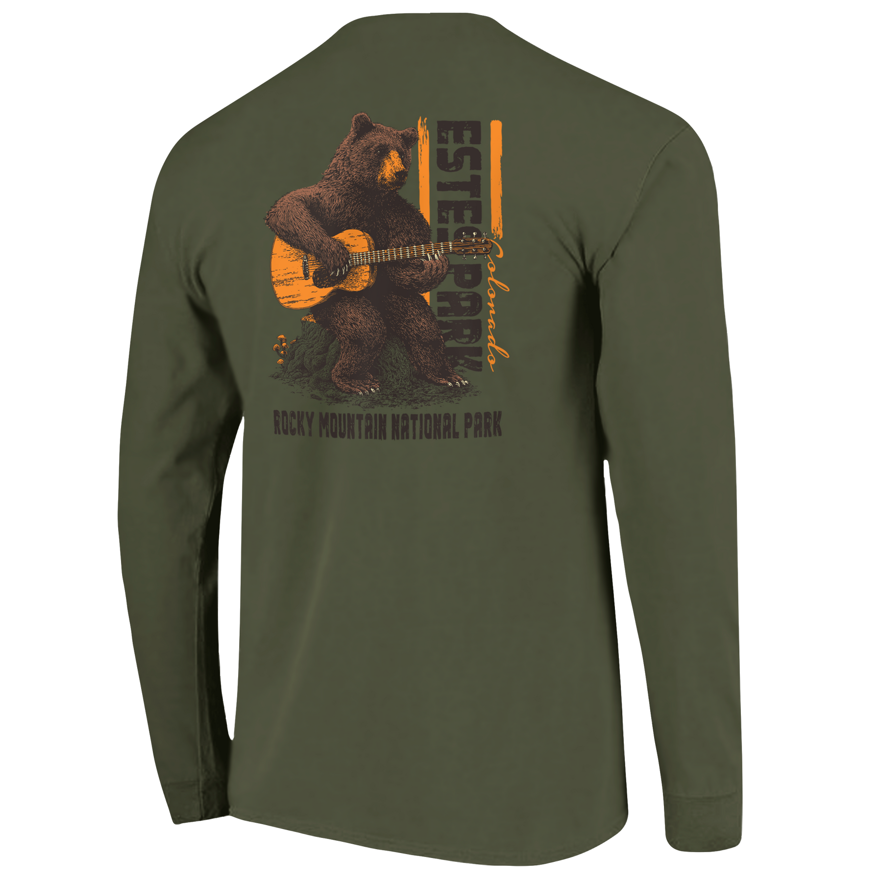 Cute Bear Guitar Jamin Long Sleeve T-shirt