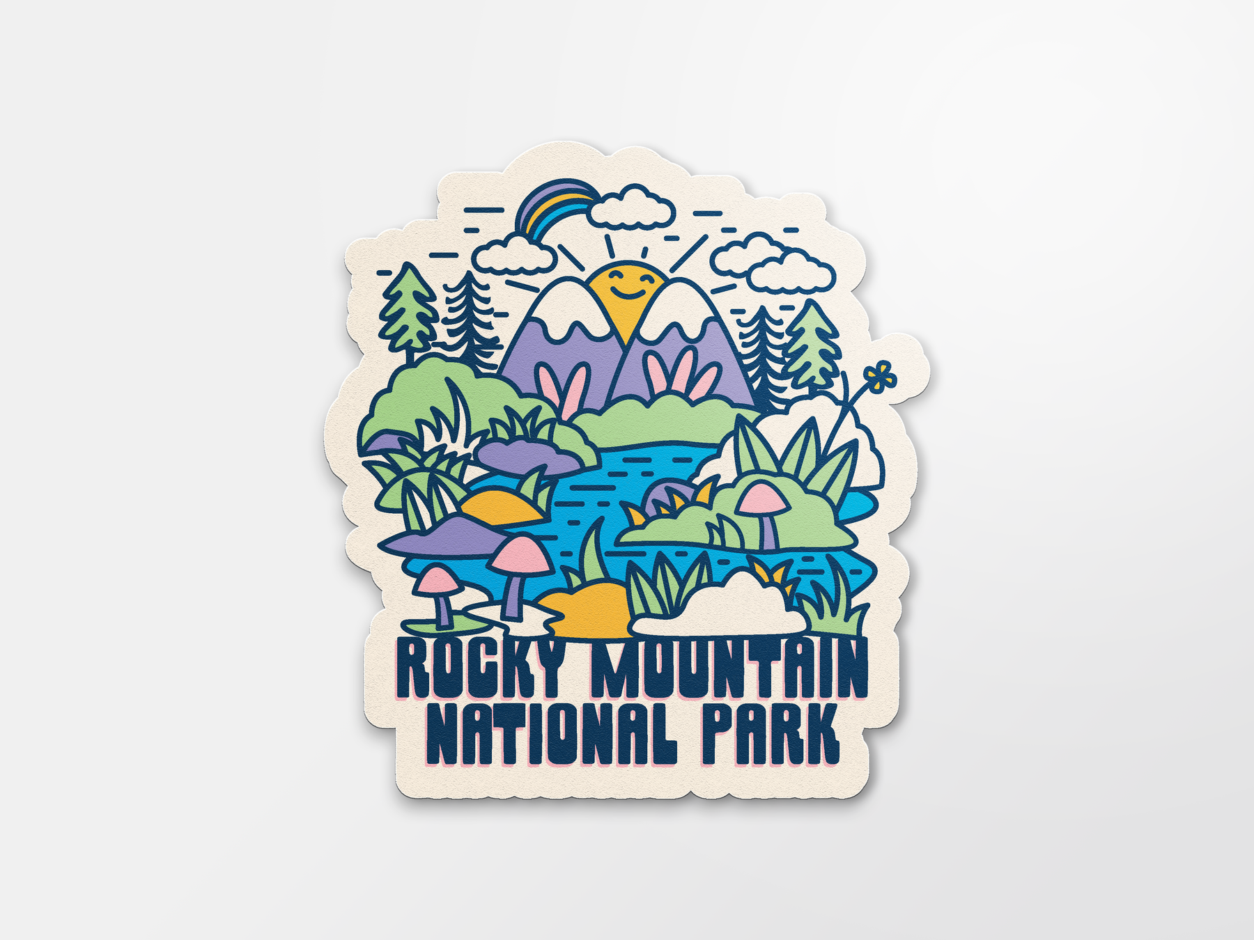 Sticker - Rocky Mountain National Park - Cartoon - Die Cut
