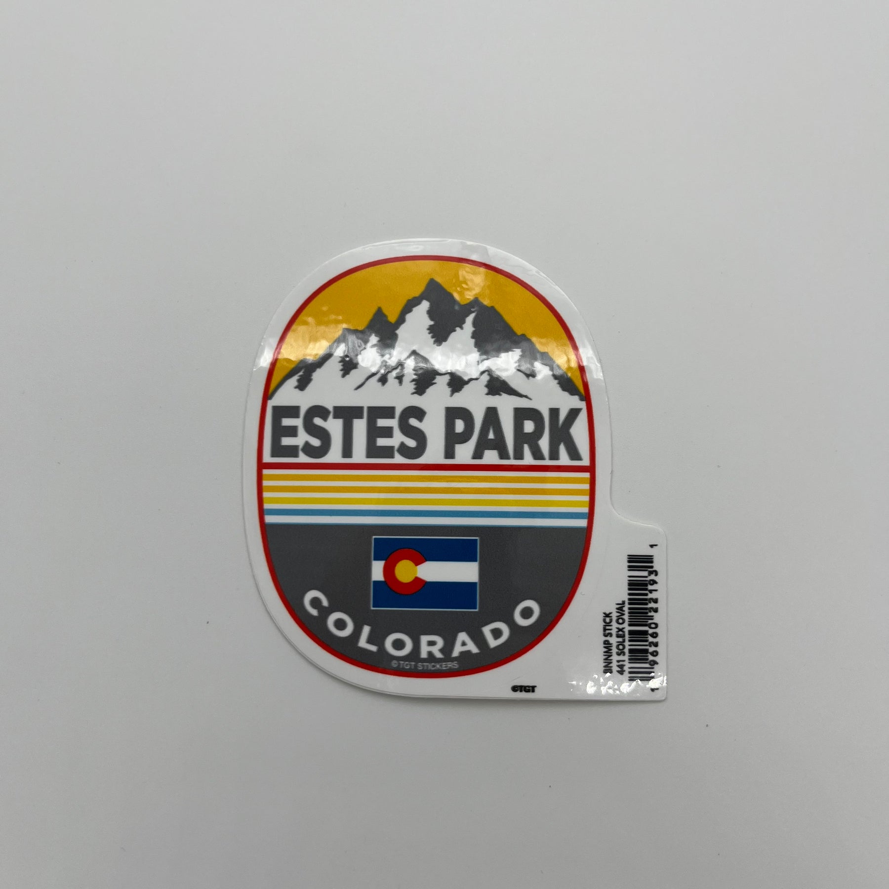Sticker - Estes Park - Colorado Flag - Oval