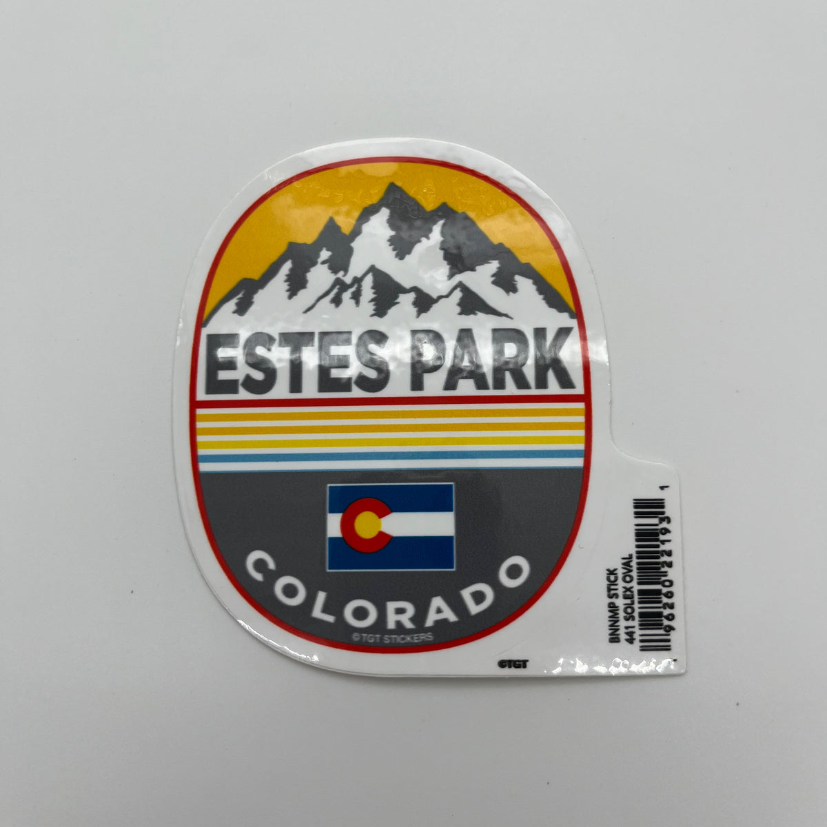 Sticker - Estes Park - Colorado Flag - Oval