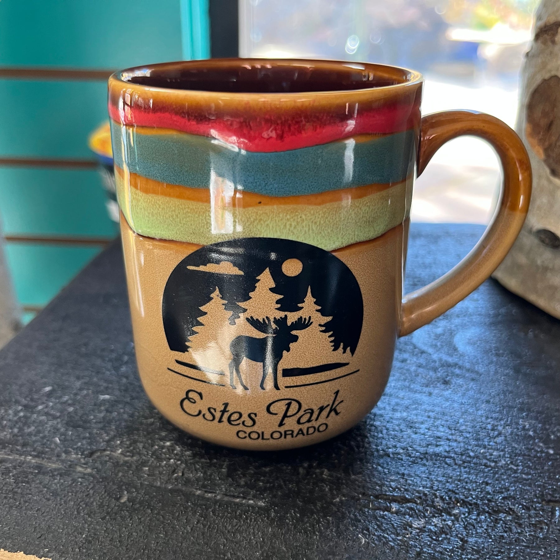 Mug - Estes Park - Elk - Tri Color Ceramic