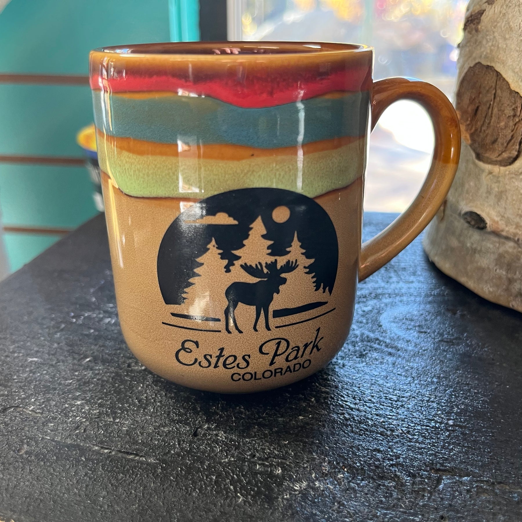 Mug - Estes Park - Elk - Tri Color Ceramic